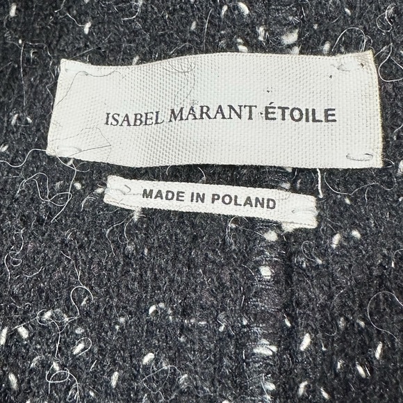 Isabel Marant Etoile Black Grey Laine Wool Jacket Size 38 - Picture 9 of 13